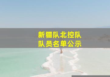 新疆队北控队队员名单公示