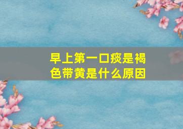 早上第一口痰是褐色带黄是什么原因