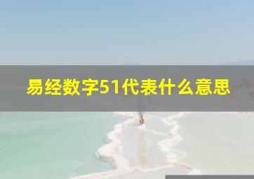 易经数字51代表什么意思