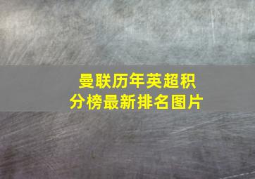 曼联历年英超积分榜最新排名图片