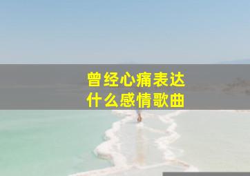 曾经心痛表达什么感情歌曲