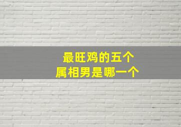 最旺鸡的五个属相男是哪一个