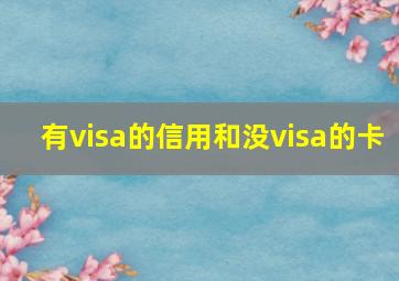 有visa的信用和没visa的卡