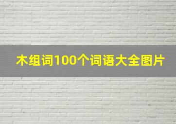 木组词100个词语大全图片