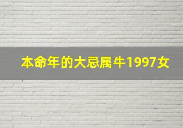 本命年的大忌属牛1997女