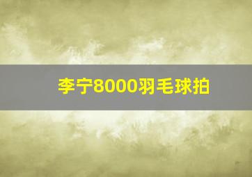 李宁8000羽毛球拍