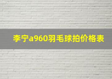 李宁a960羽毛球拍价格表