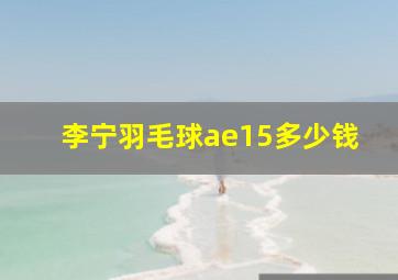 李宁羽毛球ae15多少钱