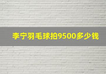 李宁羽毛球拍9500多少钱