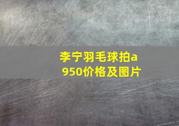 李宁羽毛球拍a950价格及图片