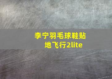 李宁羽毛球鞋贴地飞行2lite