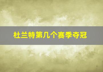 杜兰特第几个赛季夺冠