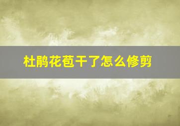 杜鹃花苞干了怎么修剪