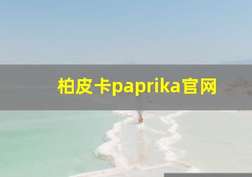 柏皮卡paprika官网