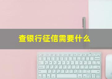 查银行征信需要什么