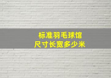 标准羽毛球馆尺寸长宽多少米