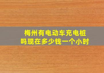 梅州有电动车充电桩吗现在多少钱一个小时