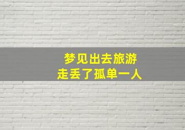 梦见出去旅游走丢了孤单一人