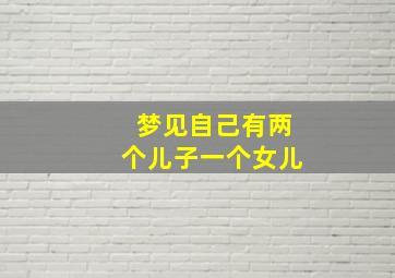 梦见自己有两个儿子一个女儿