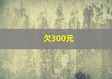 欠300元