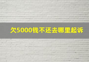 欠5000钱不还去哪里起诉