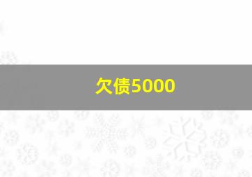 欠债5000