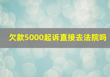 欠款5000起诉直接去法院吗