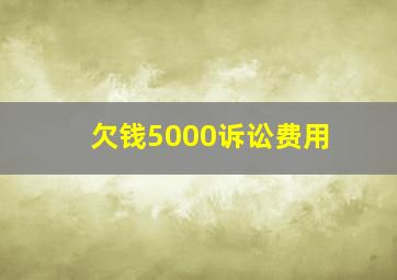 欠钱5000诉讼费用