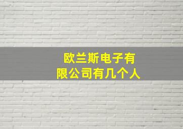 欧兰斯电子有限公司有几个人