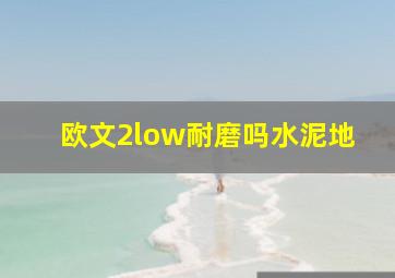 欧文2low耐磨吗水泥地