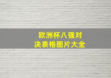 欧洲杯八强对决表格图片大全