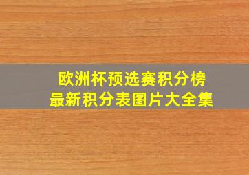 欧洲杯预选赛积分榜最新积分表图片大全集