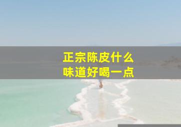 正宗陈皮什么味道好喝一点