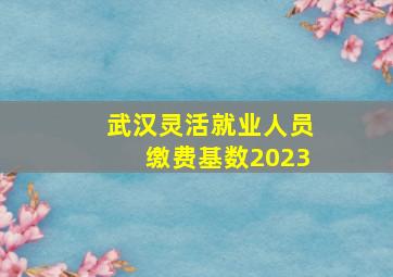 武汉灵活就业人员缴费基数2023