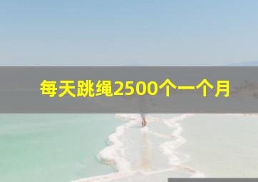 每天跳绳2500个一个月