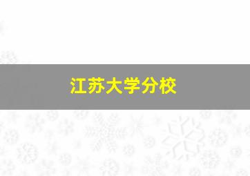 江苏大学分校