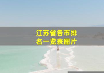 江苏省各市排名一览表图片