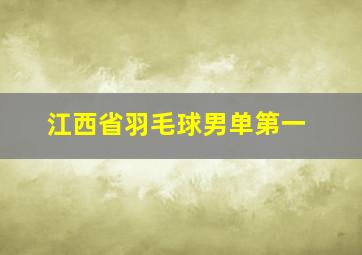 江西省羽毛球男单第一