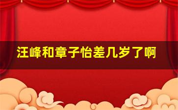 汪峰和章子怡差几岁了啊