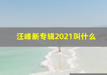 汪峰新专辑2021叫什么