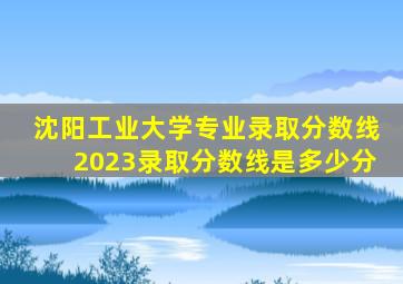 沈阳工业大学专业录取分数线2023录取分数线是多少分