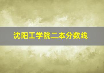 沈阳工学院二本分数线