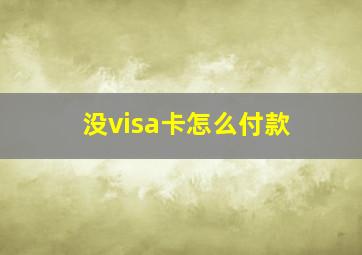 没visa卡怎么付款