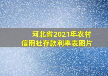 河北省2021年农村信用社存款利率表图片