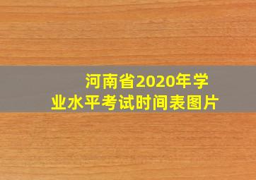 河南省2020年学业水平考试时间表图片