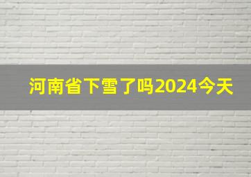 河南省下雪了吗2024今天