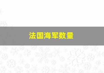 法国海军数量