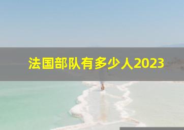 法国部队有多少人2023