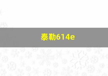 泰勒614e