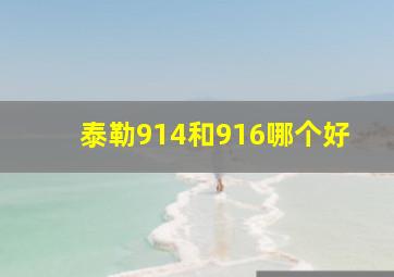 泰勒914和916哪个好